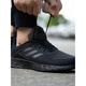 Adidas men's and women's shoes for summer new breathable sports shoes lightweight wear-resistant couple's shock-cushioned black warrior running shoes JQ9717 counter genuine 36