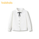 Balabala shopping mall same style children's long-sleeved shirt girls 2025 spring big children college style white shirt original white 10101 170 cm