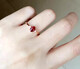 Pool example 18K gold 14K rose gold color gold ring for women natural ruby precious gemstone simple and exquisite with certificate No. 9