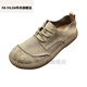 
FR.YH.ZH Amber Fashion Pavilion Men's Shoes Summer Big Toe Shoes Hollow Breathable Soft Sole Casual Leather Shoes Khaki PO9901 37