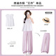 Pitt Pitt Girls Summer Suit Children 2025 New Fashionable Summer Girls Sports Ice Silk Pants Summer Short Sleeve 15251 Purple 160 cm