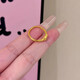 Fat Donglai's first choice for gift giving gold hello kitty ring for women new 999 pure gold hello kitty ring live 1.65g