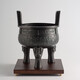 Thianle Bronze Tripod Ornements Antique Bronze Ware Dingsheng Qianqiu Handicraft Keding Office Bureau Entrée Cabinet à vin Décoration de bureau 60 cm de haut