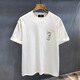 Jeep Spirit Echt Jeep High-End-Kurzärärmel-Männer personalisierte Tinten-Embroidered-T-Shirt für Männer 2025 Sommer Lose American Top Men 6630 White T-Shirt M Größe 90-120jin [Jin entspricht 0,5 kg]