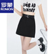 Falda corta de estilo Romon College para mujeres 2025 Nuevo primavera y verano Versátiles versátiles simples anti-exposición A-línea Cabalda gris delantera Media Gray S Winist 64cm