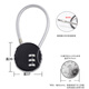 HOTUN wire combination lock padlock small lock small lock basket chain chain lock basket cabinet door anti-theft steel cable mini black MG03-37H
