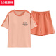恒源祥纯棉夏季睡衣女士套头睡衣夏季短袖短裤舒适休闲家居服套装可外穿 Z9856 M 【建议80-100斤穿】