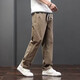 Pantalon décontracté mince d'été Pantalon d'hommes lâches pour hommes nouveaux pantalons longs de glace polyvalente simples et tendance Gray 2xl [140-155jin [Jin est égal à 0,5 kg]]]