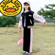 G.DUCKKIDS女童棒球服套装春季2025新款学院风中大儿童洋气春秋运动装两件套 BQ1396黑色两件套 150 尺码建议身高140左右