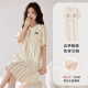 Camisón de gato para mujeres, algodón puro cómodo con la almohadilla de la almohadilla de la almohadilla de la almohadilla, el juego de ropa para el hogar del cuello redondo simple y casual simple se puede usar fuera de HC-X12529-Nightgown-Women M adecuado para 80-100Jin [Jin es igual a 0,5 kg]
