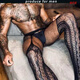 
Long Night Manman Role Playing Sexy Pajamas Special Temptation for Men for Men's Three-Point Breasts Exposed Couple Exciting Uniform