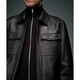 PeaceBird Men's Clothing [Jacket de cuero real] Chaqueta para hombres Top informal de invierno