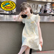 G.duck girls Hanfu dress 2026 new summer little girl Chinese style cheongsam princess dress summer children's dress thin gold 120