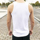 Camisa de sudor para hombres sin mangas de verano fanáticos militares de secado rápido que absorbe y transpirable chaleco blanco de cuello redondo para mujeres White Vest 165-170/84-88