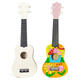 Drei-April-Tiger-Versammlung Ukulele di Kleine Gitarrenhandgefertigte hausgemachte Materialpackung bemalt Handgezogene Kritzelei 23-Zoll-Runde + Pigment 21 Zoll
