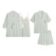 
Lecho gift box couple pajamas spring and summer ice silk women's sexy pure desire chest pad suspender nightgown men's home clothes da623 women's da9901 men's bean green M women's gift for men L