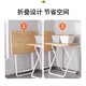 Dining table, computer table, foldable table, student study table, desk, home office desk, simple bedroom bedside table, solid wood color + white frame - 60*40*70 - thickened and reinforced