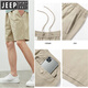 JEEP SPIRIT短裤男款夏季薄.款仿纯.棉中裤大码宽松休闲深蓝潮流5分外穿五分 9224军绿 L 【-130斤】