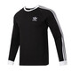 Adidas clover Männer Top 2025 Sommer Neue Mode dreistreifen schwarz-weiß runde Hals lässig Langarm T-Shirt IA4877 M
