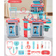 Yunya Kinderarzt spielen Spielzeug Simulation Zahnarztform Mädchen Puzzle Haus spielen Hausspielzeug Mädchen Geburtstagsgeschenk Pink Medizinische Ausrüstung Koffer zwei Formen