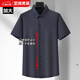 No. 1 Phoenix 2687 people collect functional ice silk stretch short-sleeved shirt for men's business casual fashionable solid color non-iron pullover dark blue long-sleeved functional type - closed placket L 190/3x wear 190/210Jin Jin is equal to 0.5 kg