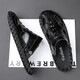 2025 Sommer Echtes Leder-Herrenbeutel-Toe Dual-Purple-Soft-Soled-Sandalen für das Fahren am Strandgeschäft High-End-Freizeitsandalen M9855 Schwarzer wasserdicht und nicht rutschend 42