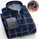 Zhewei Automne et hiver Plaid plus chemise épaissie en velours pour hommes