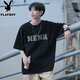 Playboy short-sleeved T-shirt men's teenager summer pure cotton heavy loose half-sleeved clothes American fashion brand trendy T-shirt 9201 white M