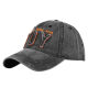 Junge Junge grenzüberschreiterer Junge bestickter Baseballmütze Wäsche dreidimensional gestickte Baseballkappe Retro Hut Sonnenhut Frauenhut 11301-1 Schwarz einstellbar