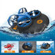 GHH Water, Land, Air, Tres en uno Mini Drone Black Technology Modelo de control remoto Modelo Quadcopter Boy and Children's Aircraft Toy [Número de vislumbrar-dron brue] [Aqua, tierra, tierra, [2 baterías + cuchillas de viento de respaldo