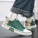 European Pastoral 2025 men's shoes new trendy casual canvas shoes men's summer breathable board shoes versatile soft sole K22 green 42