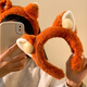 Pei Nanwei fox ears plush headband for women in the amusement park, cute cartoon headband for autumn and winter face wash hairpins, 1 Firefox headband