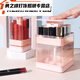 Sailotou lipstick storage box desktop storage rack dust-proof cosmetics box dressing table organizer storage grid lipstick rack pink 1 pack