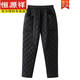 Hengyuanxiang Plus Size Women's Middle-aged and Elderly Thickened Down Pants Mother's Winter Thickened Warm Old Cold Leg Cotton Pants 200Jin Jin is equal to 0.5kg Black 3XL (170-190Jin Jin is equal to 0.5kg or so)