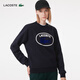 Lacost (Lacoste) Französisches Krokodil-Logo für Frauen-Logo-Druck lässig einfache modische runde Hals langärmelige Sweatshirt SF8922 HDE/Marine Blue One Size 32 150