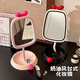 Cream style makeup mirror home dressing table bedroom girls dormitory high definition portable high-value table youth blue
