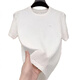 Jingpufei Men's Ice Silk T-shirt Light and Breathable Short à manches à manches à manches d'été Logo 1105 blanc M