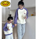 G.duck different parent-child outfits for a family of three mother and daughter 2025 new special parent-child outfits mother-child spring and autumn sweatshirts hit the street purple spring and autumn 150