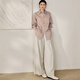 
ROEYSHOUSE LOOK casual loose striped shirt women 2025 autumn new style lapel shirt long sleeve top 12609 striped S