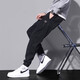 酷章（KUZHANG）牛仔裤男士束脚潮牌工装男生2024新款加绒加厚休闲冬季长裤子秋冬 dw_9859 灰色加绒. 均码 m
