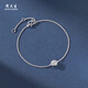 Chow Tai Sang platinum bracelet PT950 platinum small bubble adjustable imitation diamond bracelet birthday gift for girlfriend Platinum small bubble bracelet (chain length about 16cm) 1.99g