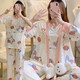 桑琴月子服春秋夏季三件套装薄款产后哺乳衣外出孕妇睡衣产后喂奶2XL 9911西瓜女孩【里短袖】 M 【建议80-100斤】