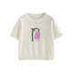 
Chuyu Ice Silk Flower Jacquard Combination Sweater for Women 2025 Summer New Aurora Style Small Shirt Top Off White S