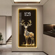 Modern light luxury entrance decoration painting entrance door mural electronic clock LED light painting living room corridor hanging painting SXS4882 vertical model 70*140cm (regular recommendation) 5