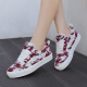 Lightning x Storm Picasso Pinturas Co-Branded Xiaoxiangfeng Women's Shoes Women Lightning Bread Bread Pareja Cabina deportiva Zapatos Men y mujeres D6227 Cherry Red 42