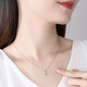 LAOLATU diamond platinum necklace for women PT950 platinum real diamond 2025 new light luxury Chinese Valentine's Day gift for girlfriend and wife, whole body platinum, main diamond 30 points, secondary diamonds total 5 points