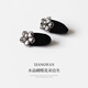 Xiang Wan Hair Clips 2 Pack Crystal Flower Bangs Clips Women's Side Clips Broken Hair Clips Exquisite Hair Clips Women's Headwear