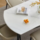 Quanyou Home Microcrystalline Stone Dining Table Folding and Retractable Function Home Dining Table and Chair Combination Modern Light Luxurious Style One Table and Six Chairs