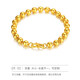 Laomiao 18K gold round bead bracelet 999 gold silver-covered classic men's and women's transfer bead bracelet Buddha beads gold store gift round bead bracelet 6MM