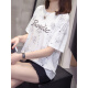 
With pure YISHION larger size, it covers the belly and makes you look slim top for women 2025 summer new fat mm casual loose cotton short-sleeved T-shirt for women 9928 yellow M about 80-95